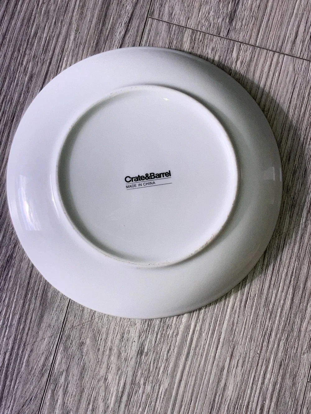 CRATE & BARREL “Peas on Earth” Round Ceramic Appetizer Plate 6.75 inches